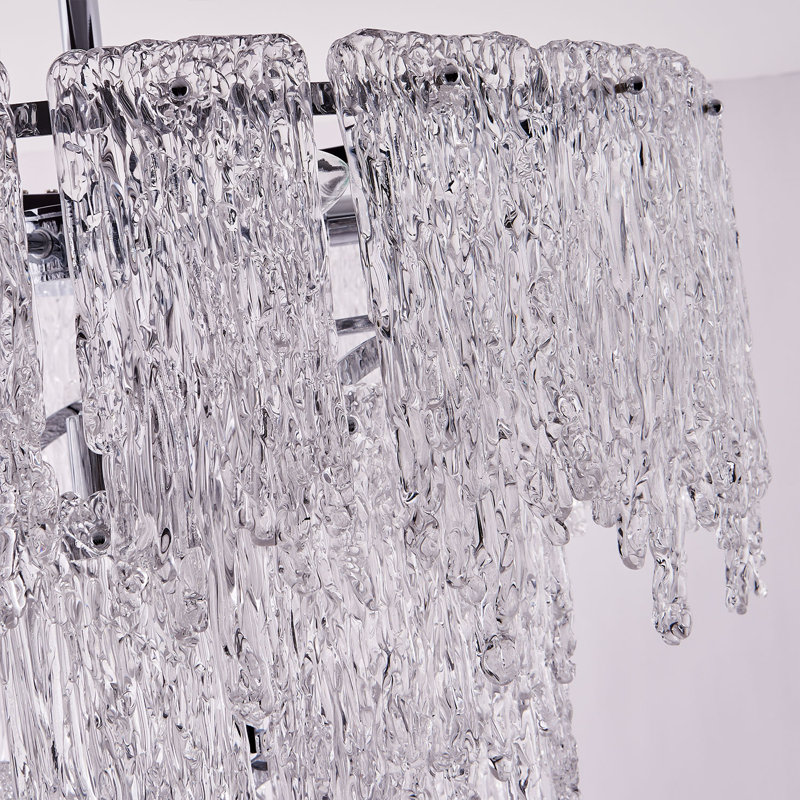 Lustre en chrome poli à niveaux Gisel 10 LT Kalco
