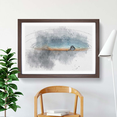 Lone Tree in Brandenburg Germany in Abstract - Picture Frame Graphic Art Print
