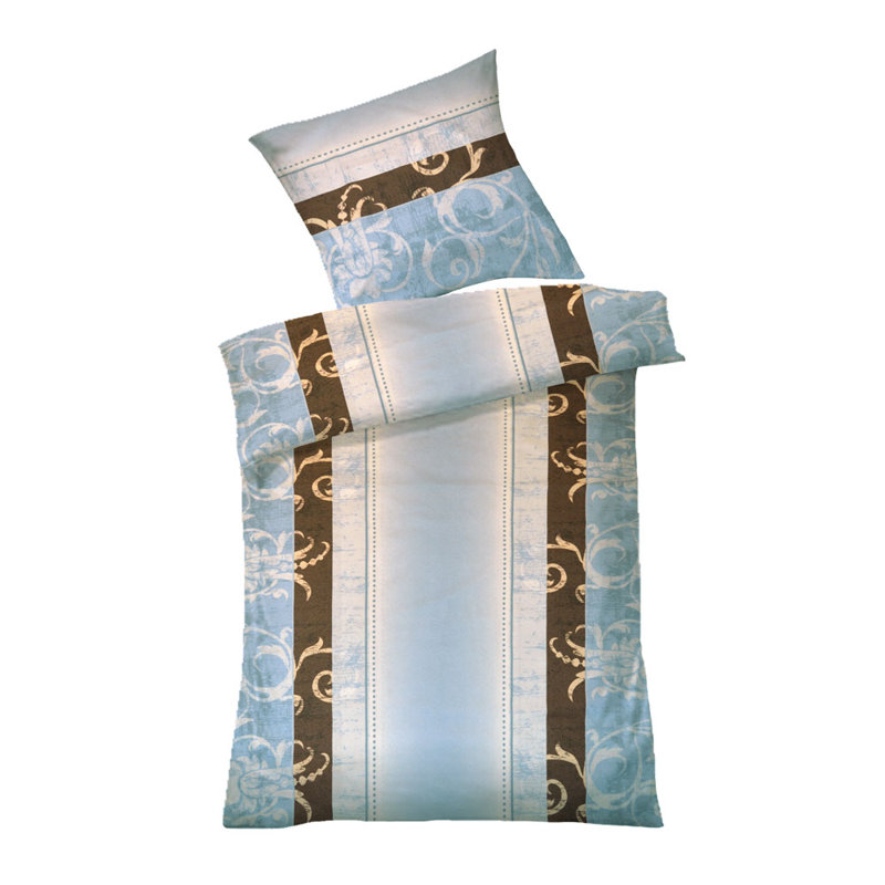 2 Pieces Duvet Cover Set, 155 x 200 cm - 1 Pillowcase (80 x 80 cm), Blau