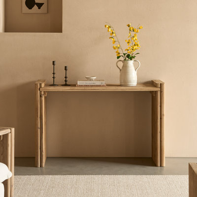 Old wood cement paint entryway table