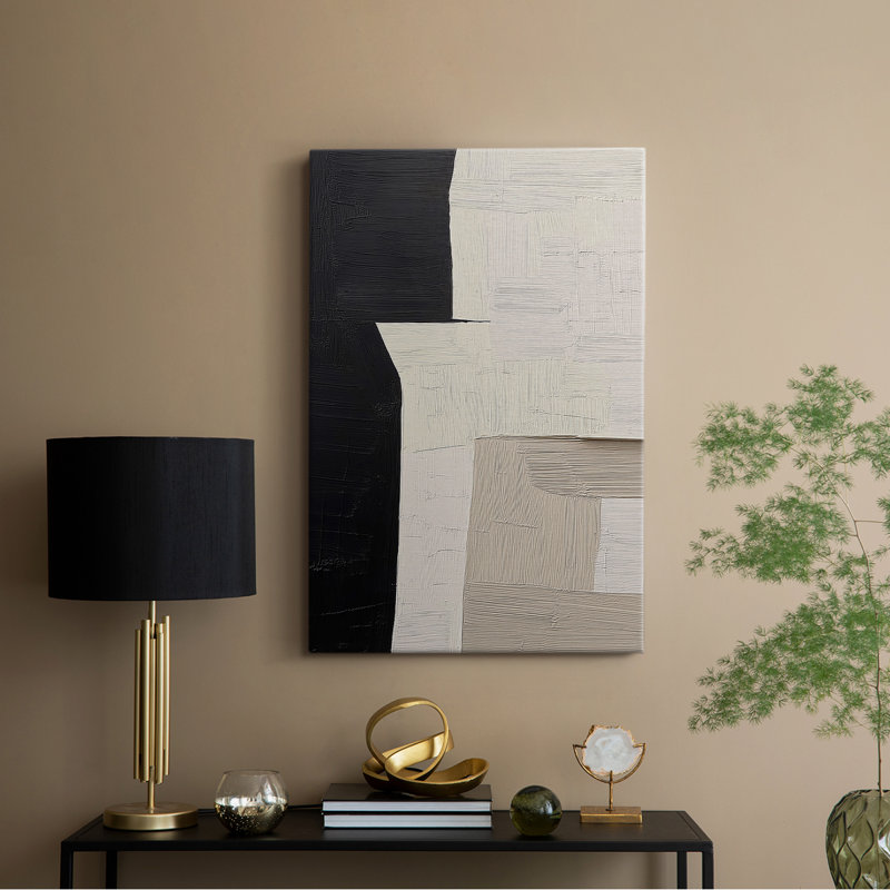 Série ABSTRACT DCLV - Toile tendue avec châssis Premium - Prêt à être accroché, H 18 po x l 12 po