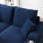 Corduroy Fabric Loveseat with Ottomans and Two Pillows-281212849
