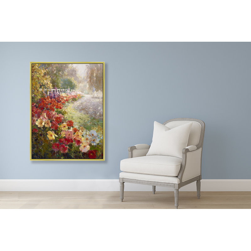 Sun-Drenched Garden Stroll Print, 74" H x 50" W, Gold