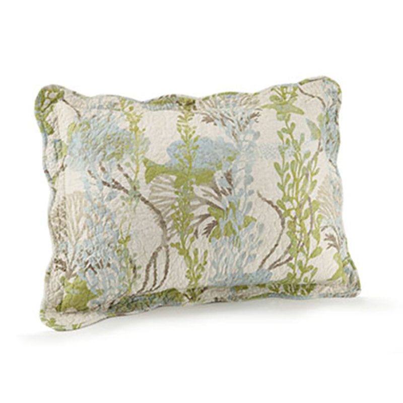 Ocean Botanical Pillow Sham, Standard