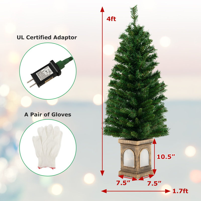 Arbre de Noël artificiel éclairé 4 pi