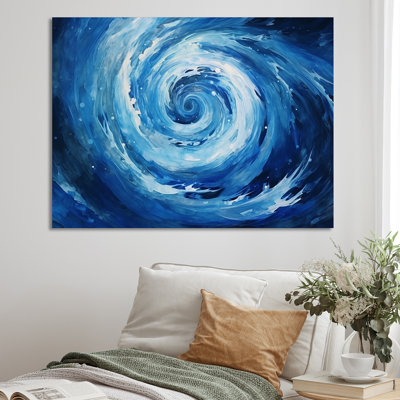 Blue Swirl Wave Spiral VI - Abstract Spirals Wall Decor_106188