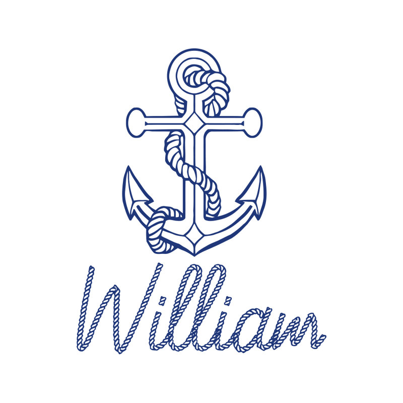 Décalcomanie murale chambre d’enfant anchor autocollant, Bleu
