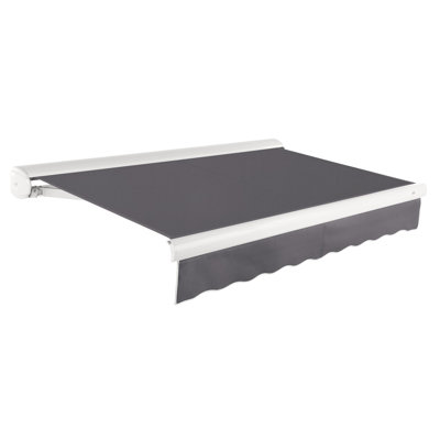 Awntech Key West Manual Retractable Awning, 20' x 10', Gunmetal