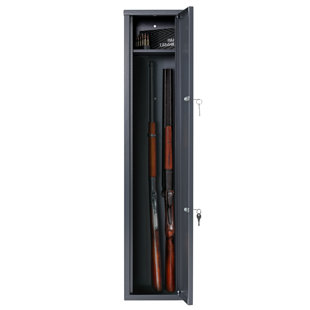 1115 Gun Safe Storage Cabinet With Key Lock, Separate Handgun & Ammo Shelf