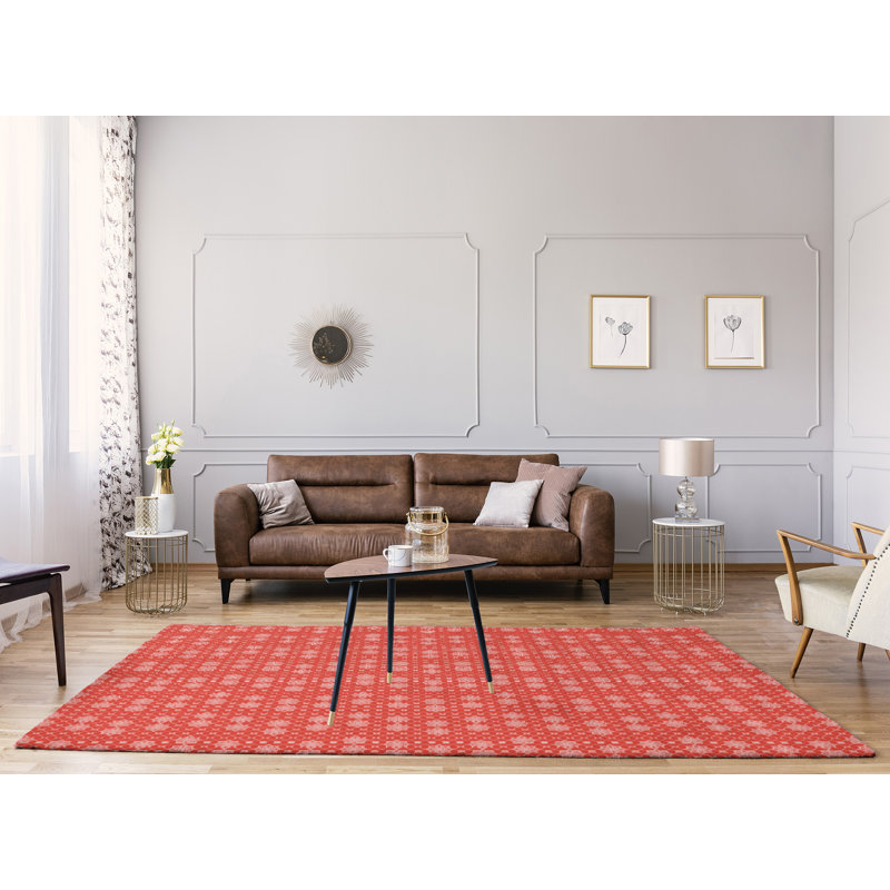 Tapis rouge de treillis classique, Rectangle 9 pi x 12 pi