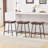 Faux Leather Tufted Counter Stools Set of 12,Dark Brown-1716378380-1716378381