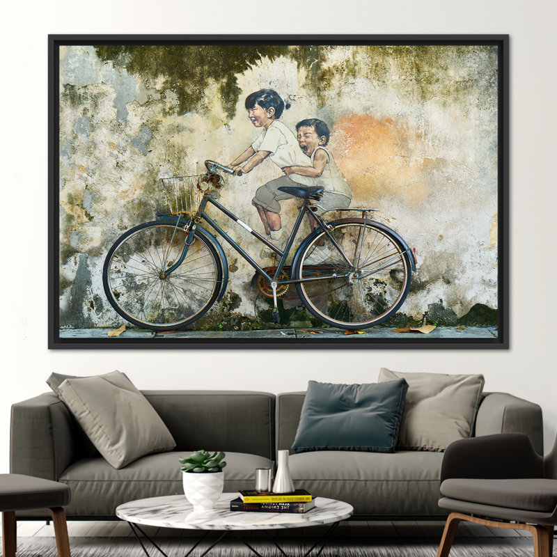 Print on Canvas, 70 cm H x 100 cm W, Floater Framed Print without Mat, Black
