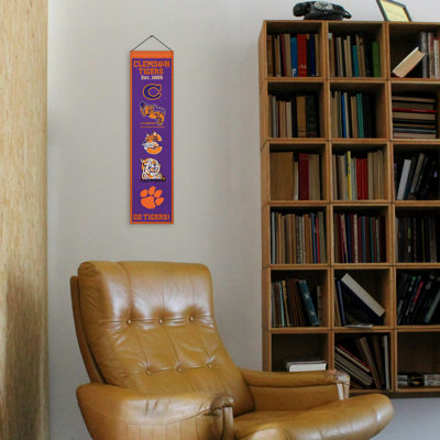NCAA Clemson Tigers Heritage Banner Wall Decor | 8 x 32