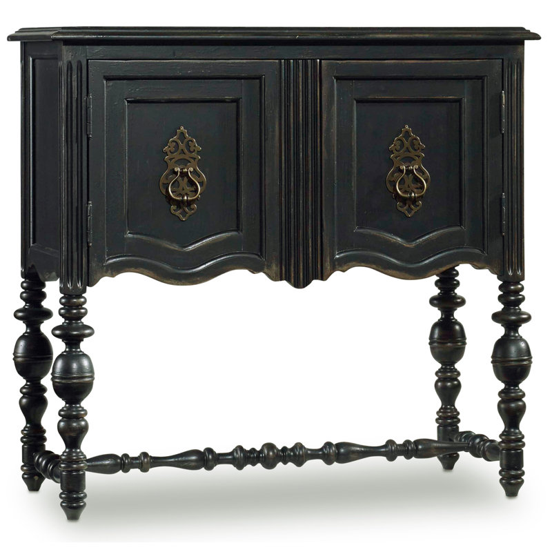 Traditional Black 36'' Accent Cabinet with Adjustable Shelf