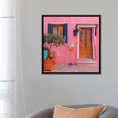 «Burano, Italy, Pink House», reproduction de photo sur toile