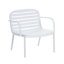 Fauteuil club d'extérieur en polypropylène Luna, structure blanche avec coussin vert, ensemble de 2-1373924653