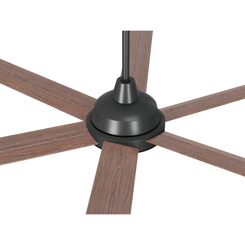Bison Ceiling Fan, No Light, Black, 72" Wide
