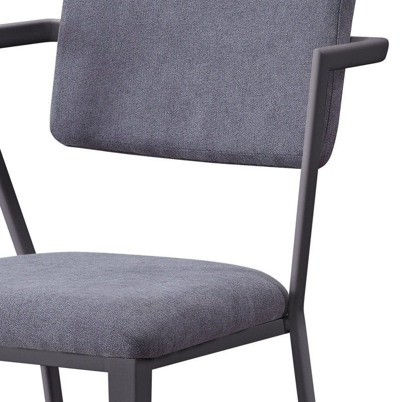 Et chaises de salle à manger à dossier ouvert And Gunmetal (ensemble de 2)