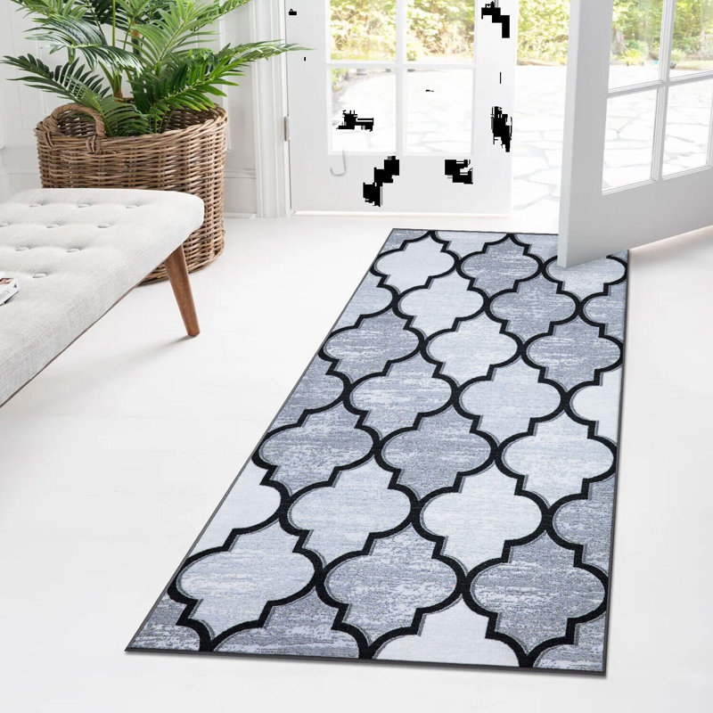 Runner Alvena Geometric Area Rug, Runner 60 x 225cm