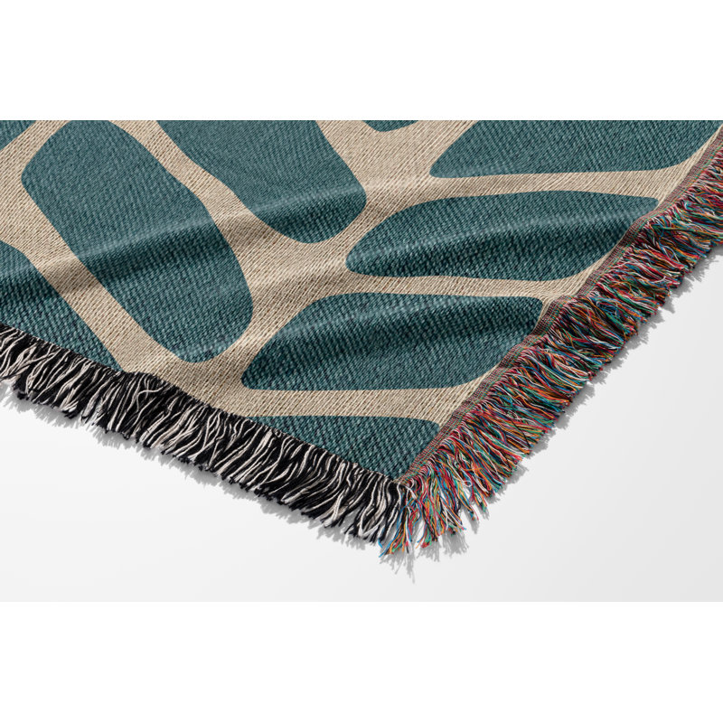 Jeté 100% coton Freda Weave, Jeté 50 po x 60 po, Sky Blue