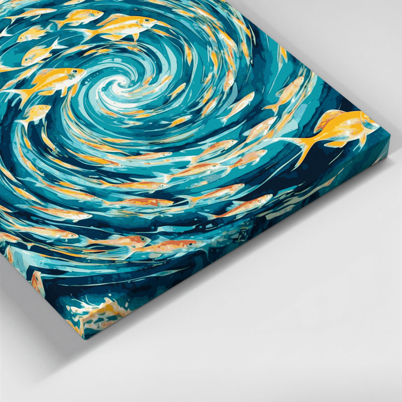 «Hawaiian Tropical Fish», art mural sur toile verte, H 11 po x l 14 po