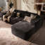 Canapé modulaire en velours côtelé avec repose-pieds 3 pièces Boneless Compression-682221176-682221181