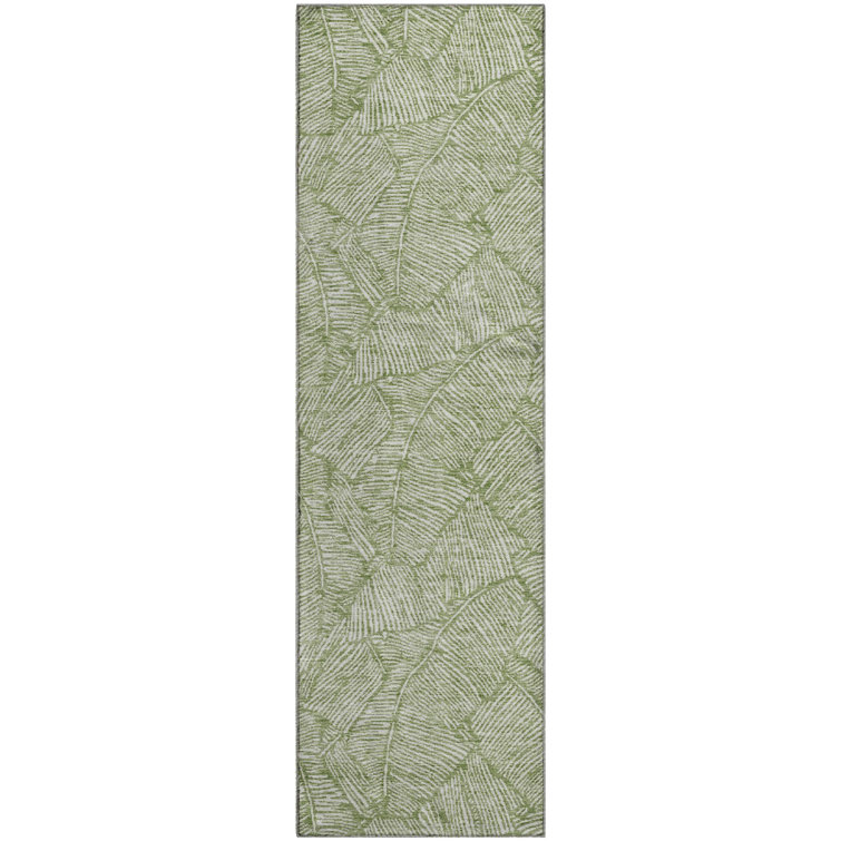 Premium Machine Washable Prisco Green Rug