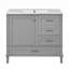 Meuble-lavabo moderne avec porte à fermeture en douceur et 3 tiroirs pour un rangement efficace