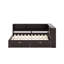 Daybed Frame With 2 Drawers And Storage Shelves, Wooden Corner Bed Sofa Bed With USB Ports And LED-941157047