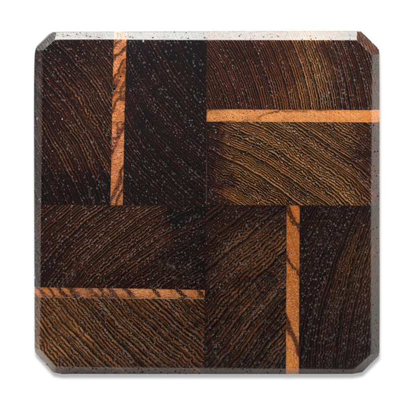 Wood Coaster Set With Holder