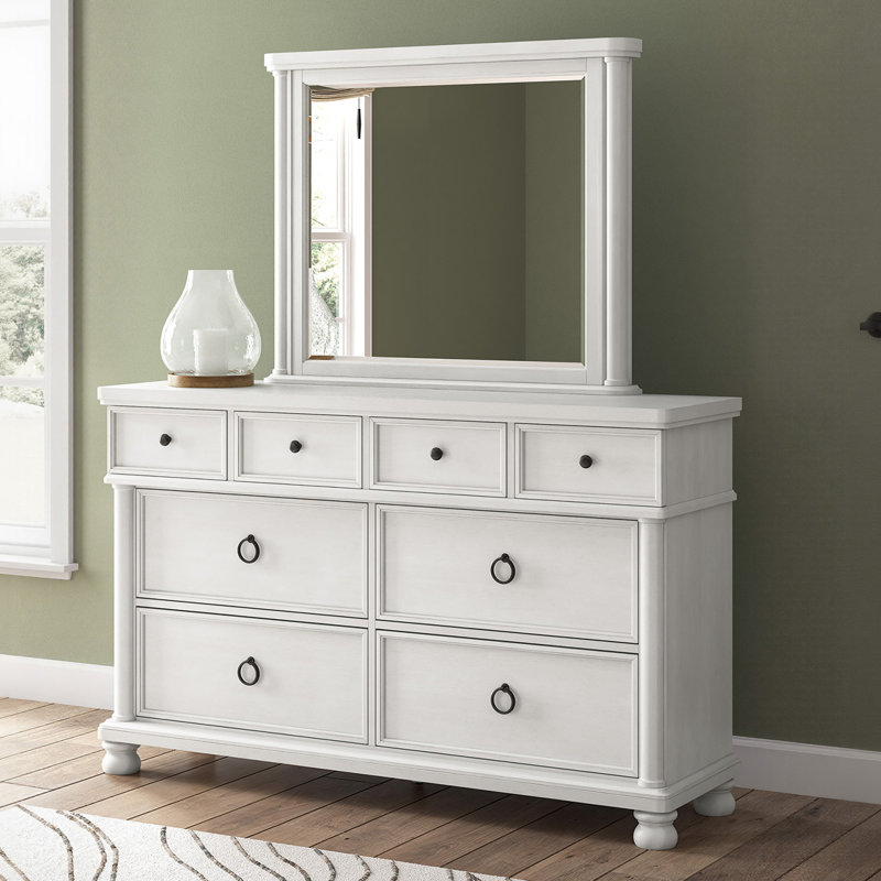 Kanisha Dresser And Mirror, White
