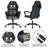 Gaming Chair Ergonomic Office Chair Computer Chair with Lumbar Support Ergonomic Pu Leather Adjustable Height Executive Chair for Women Men and Adults