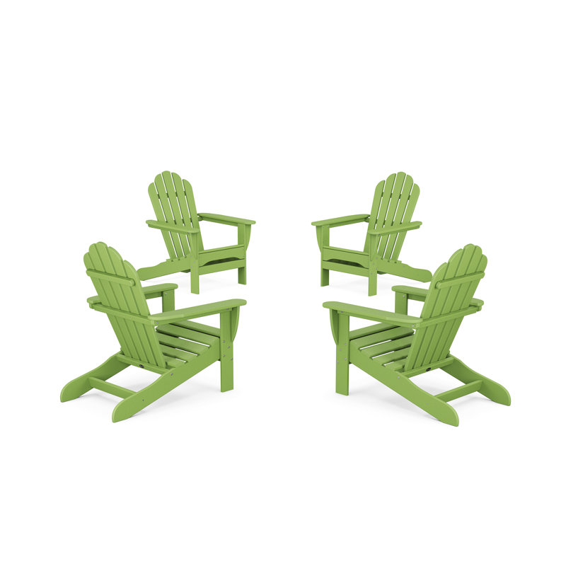 4-Piece Monterey Bay Adirondack Chair Conversation Set, Lime