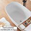 Baignoire de trempage autoportante 67 po, pierre en résine à surface solide, ovale blanc mat avec trop-plein et bonde escamotable, bord épais autonome
