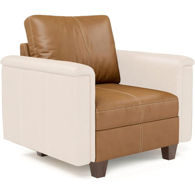 Canapé modulaire en similicuir avec rangement, canapé modulaire moderne pour le salon, accessoires, canapé modulaire sans accoudoirs, brun