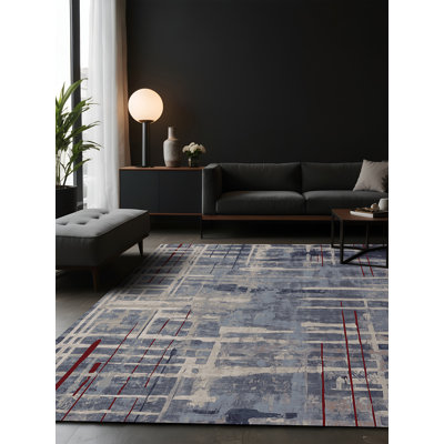 Tapis gris soyeux et moelleux