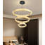 3-ring Modern Crystal Led Dimmable Chandelier Black-130139937