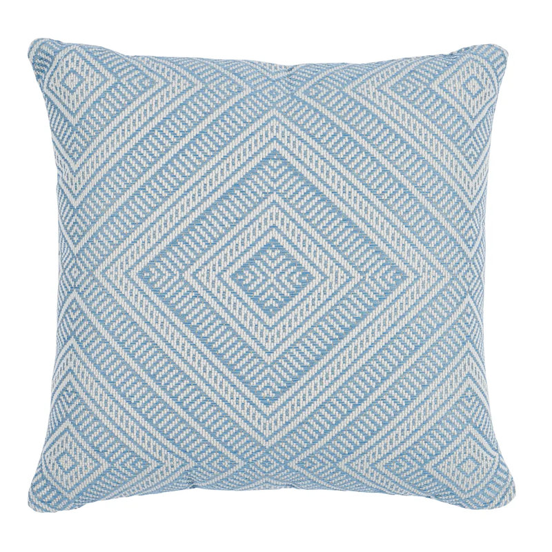 Tortola I/O Pillow, 22" x 22", Light Blue