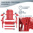 Outdoor Poly 3-Piece Set Adirondack Chair With Ottoman And Side Table-118433068