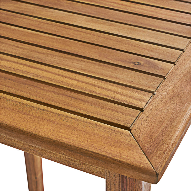 Table de bar d'extérieur rectangulaire en bois, Teck, 40.02" H x 44.02" W x 25.02" D