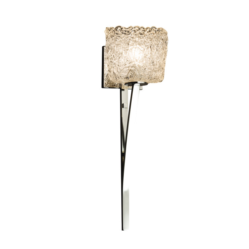Leroux LED Armed Sconce, Polished Chrome