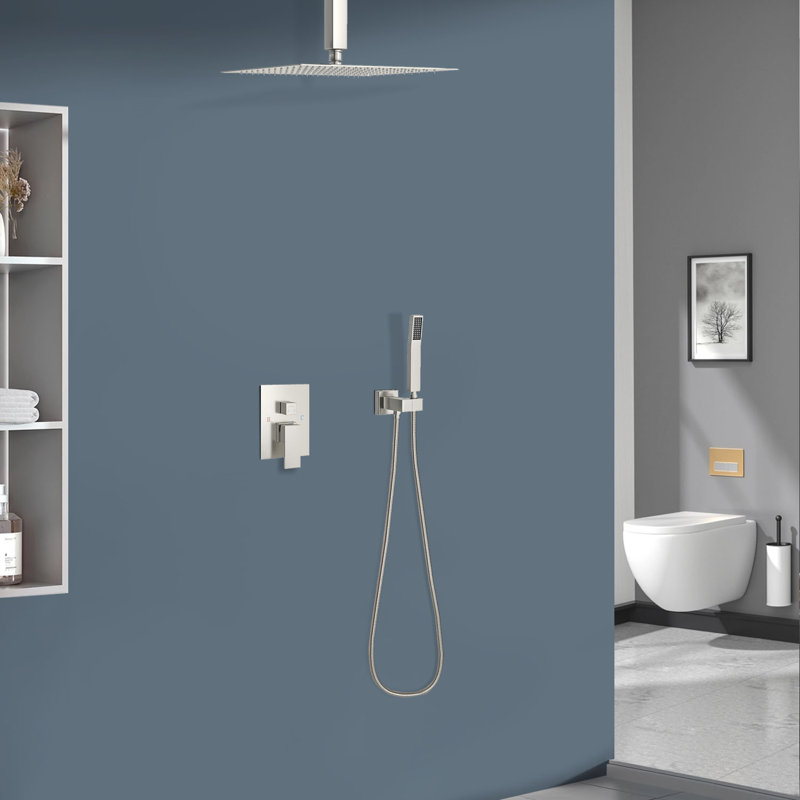 2-Function High-Pressure Rainfall Shower System, Tub Faucet Set