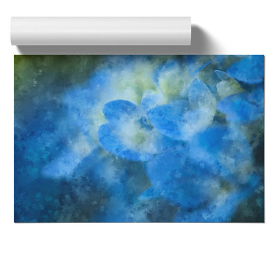 Hydrangea Flowers Painting - Frameless Print