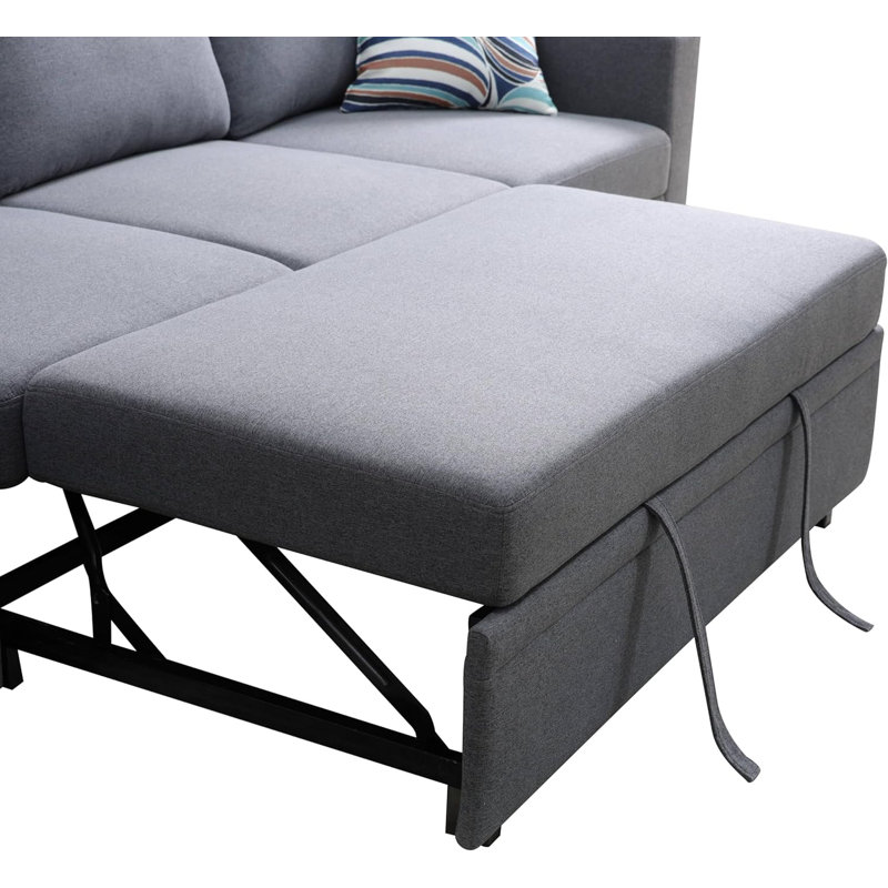 Canapé convertible de 83 po avec lit escamotable et rangement
