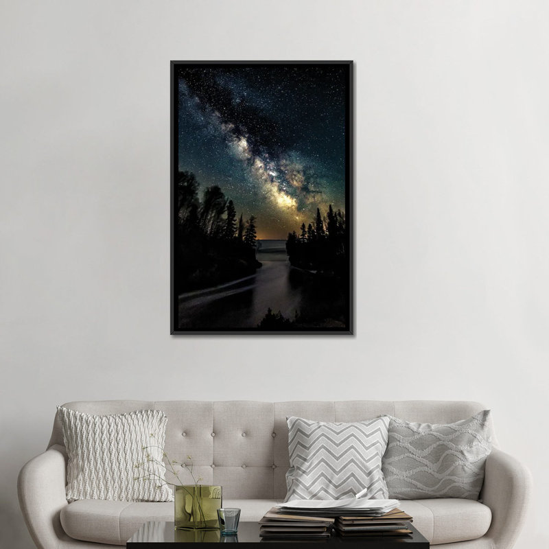 Guardians Under The Galaxy - reproduction d'art mural - toile encadrée, H 48 po x l 32 po, Noir