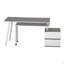 Bureau rotatif moderne à positions multiples, gris