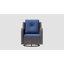 Chaise berçante rotative en osier d'extérieur Koba (ensemble de 2)-31052497-31052496