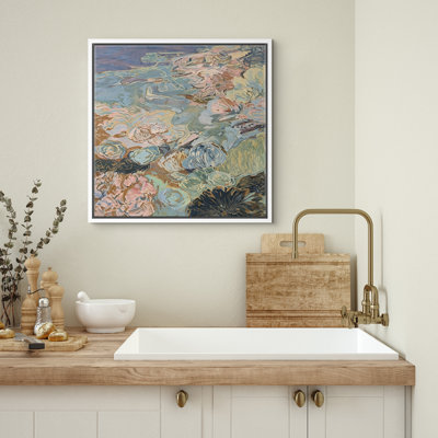 Pastel Floral Abstract Garden Wall Decor for Living Room Bedroom Framed Canvas Master Bedroom Wall Art Work Print