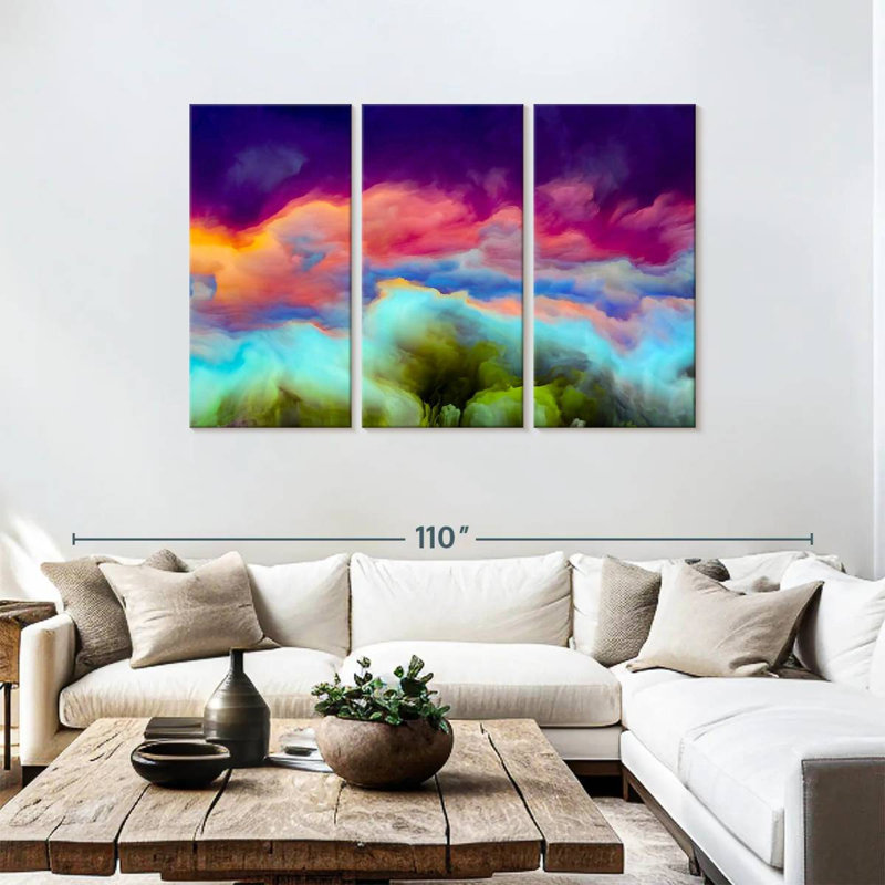 Avery Colorful Cloudscape, 48" H x 74" W
