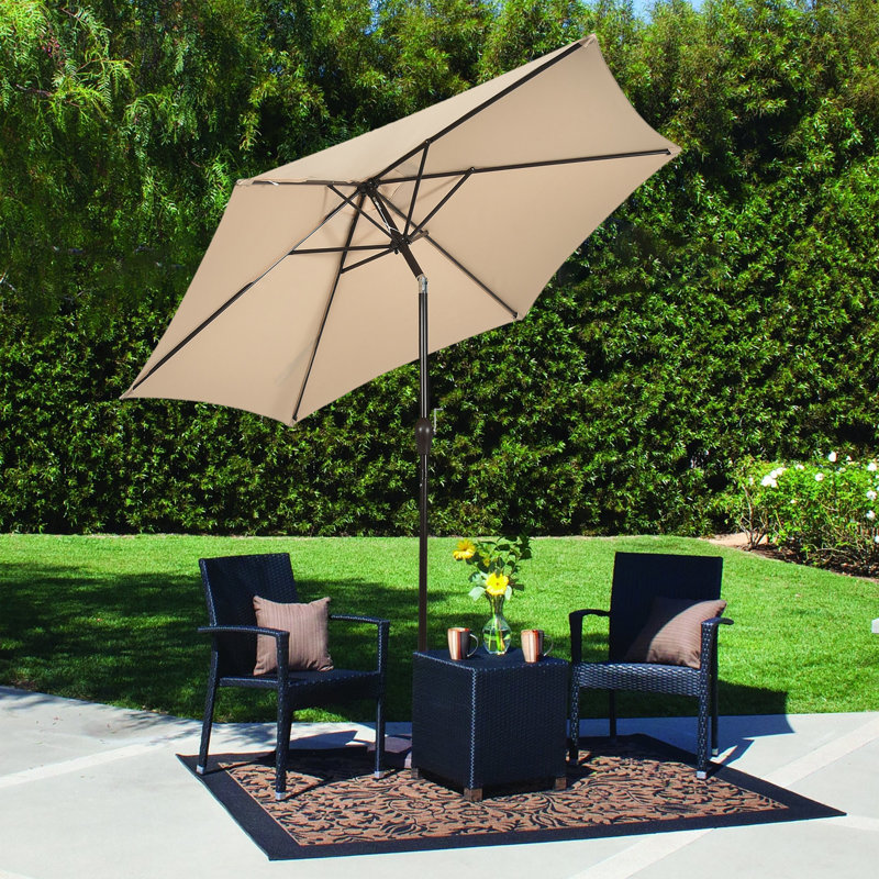 Parasol de marché 9 pi Watterson, 8 pi X l 10 pi L 10 pi. D, Beige